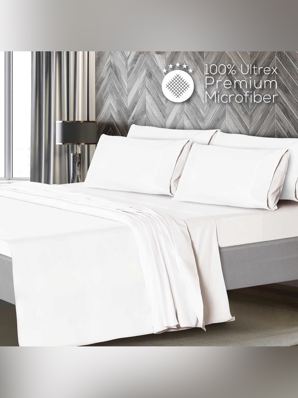 6 Piece Queen Bed Sheets Set – Ultratemp Cooling Technology, Oeko-TEX Certified - Picture 4 of 10